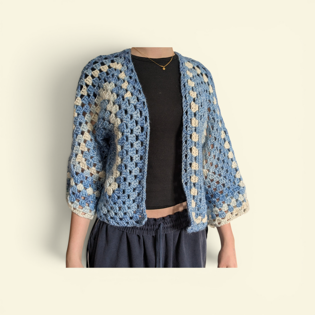 Crochet hexagon cardigan