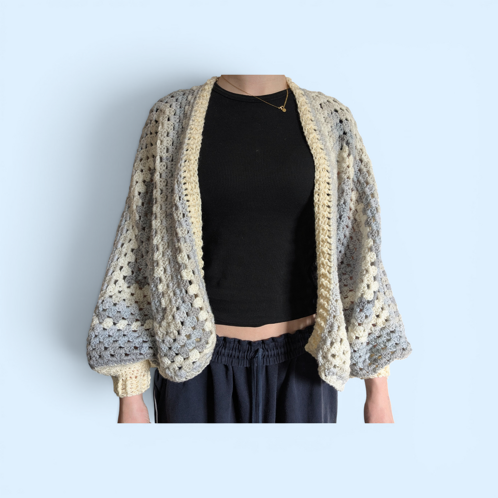Crochet hexagon cardigan