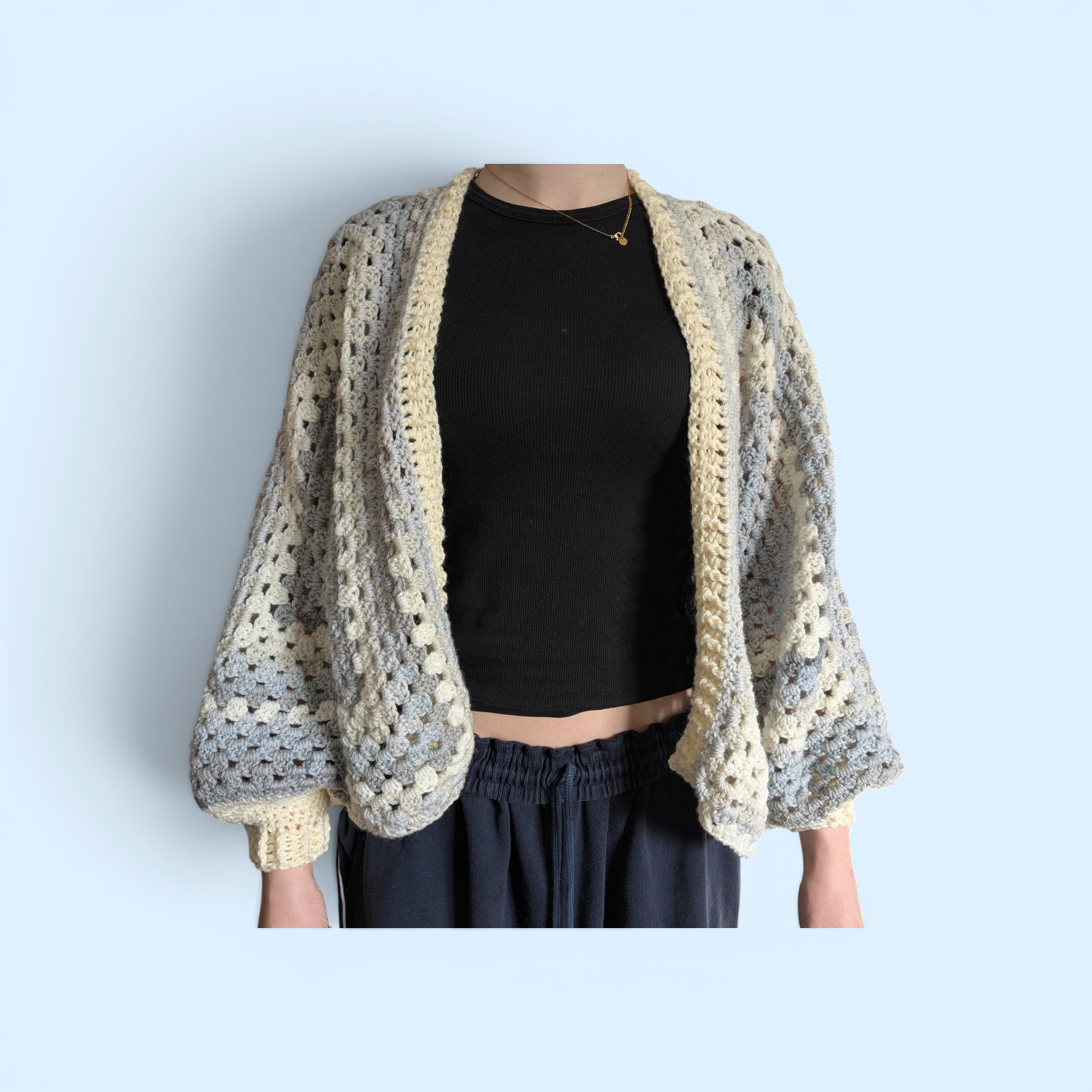 Crochet hexagon cardigan