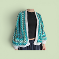 Crochet hexagon cardigan