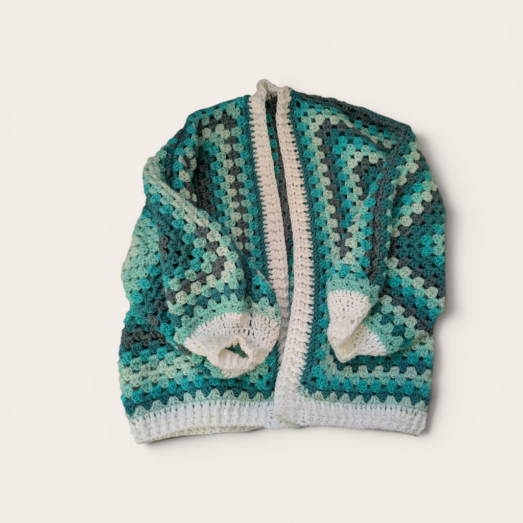Crochet hexagon cardigan